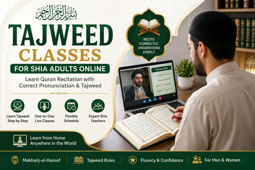 Tajweed Classes for Shia Adults Online: Learn Quran Recitation with Confidence