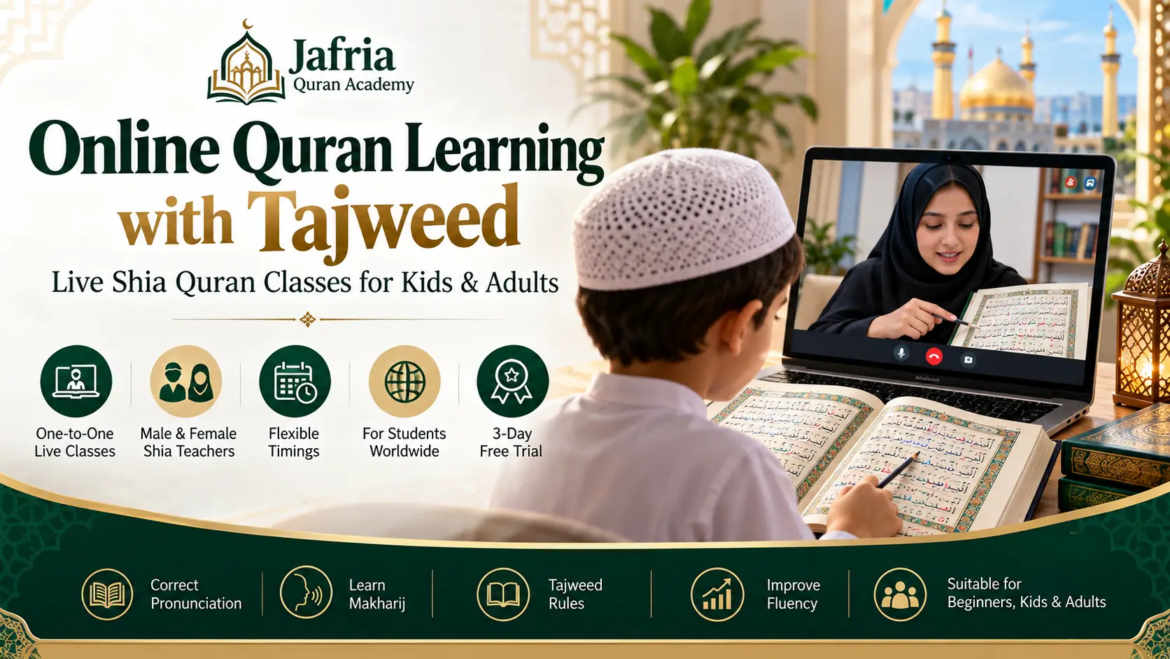 Online Quran Learning with Tajweed